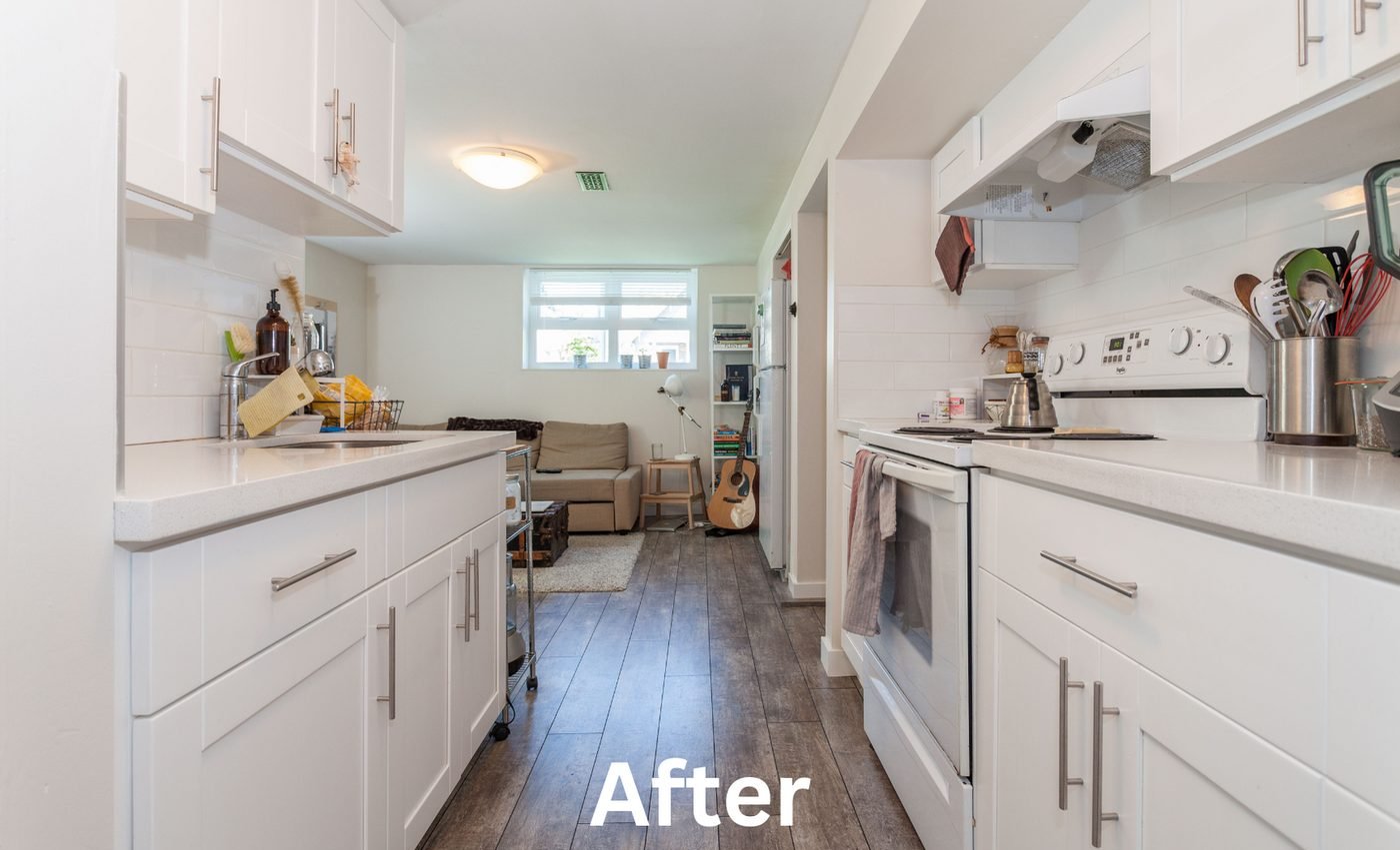 Basement suite kitchen